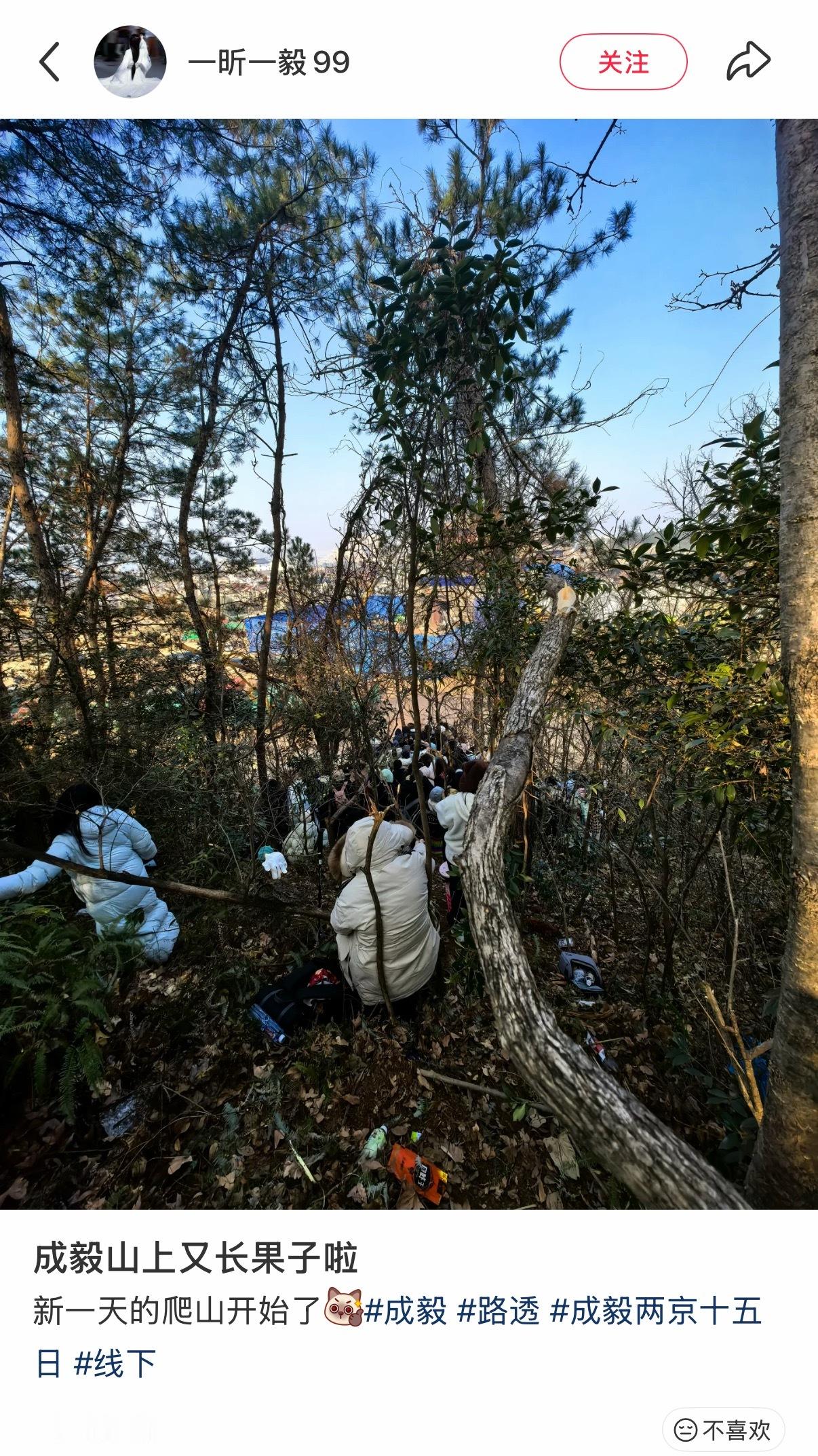 不仅国内的果果爬山，连法国的果果都爬山了，太多人想看成毅演的太子了，注意安全