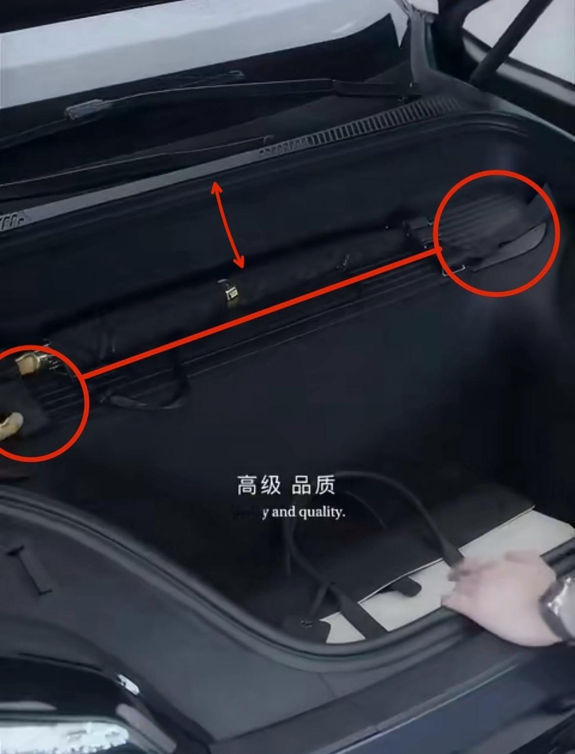 前天说：现代轿车为后备箱空间都把车尾做高。有前备箱的纯电车，为什么不把车头做高？