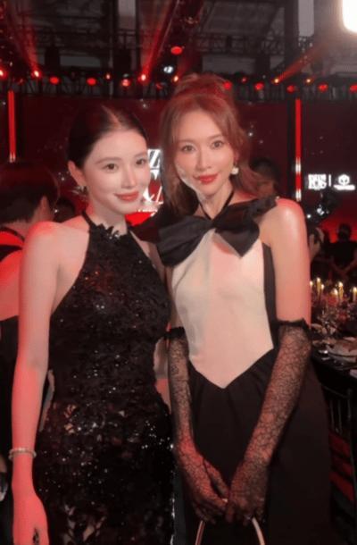 方圆林志玲美女旁边还是美女谁懂啊！两大女神同框直接美到犯规！方圆的时尚感和林志