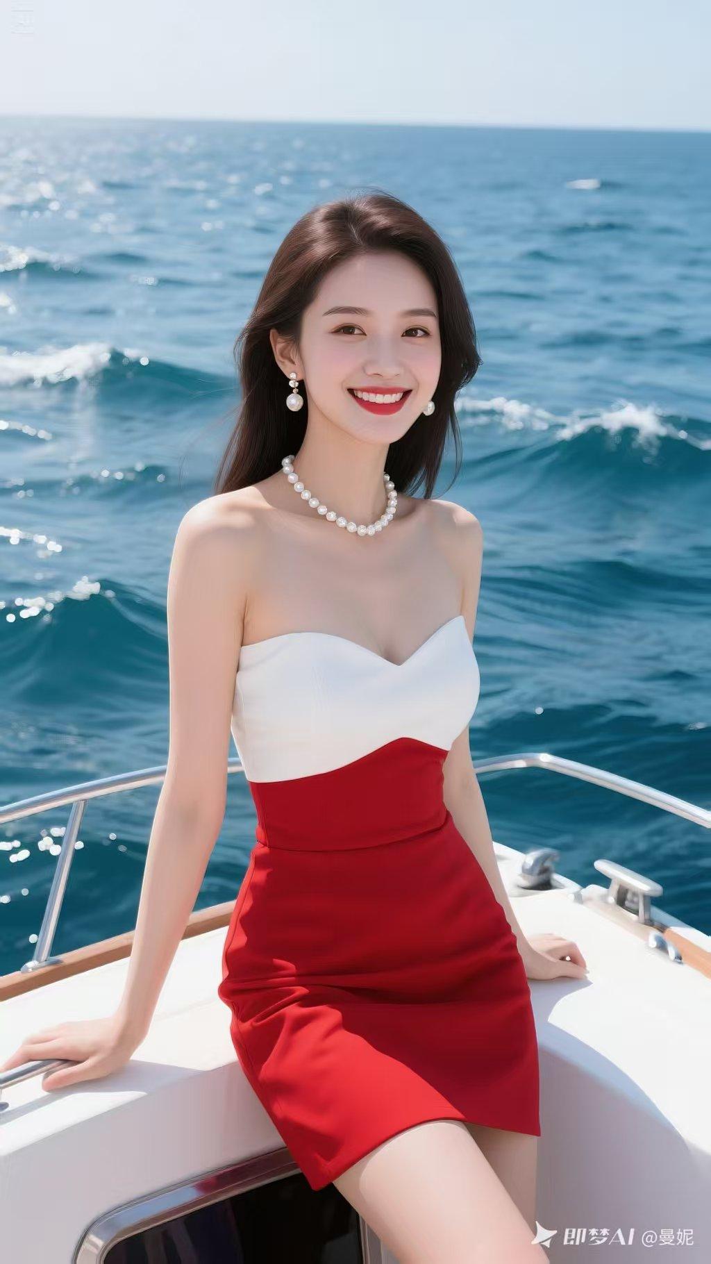 出海度假坐游艇简直是人间顶配享受！阳光洒在海面上波光粼粼，海风轻轻拂过脸庞，整个