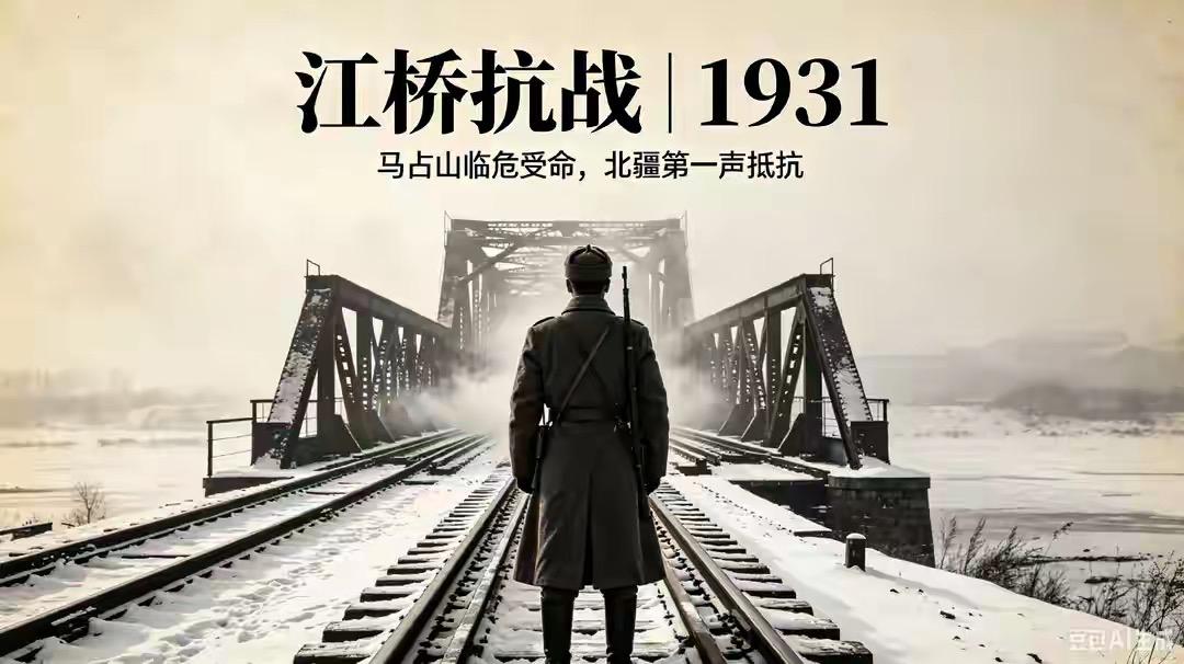 江桥冻土埋忠骨，黑雪寒天照孤枪。举国沉郁压抑之际，马占山以黑龙江代主席之身冲破不