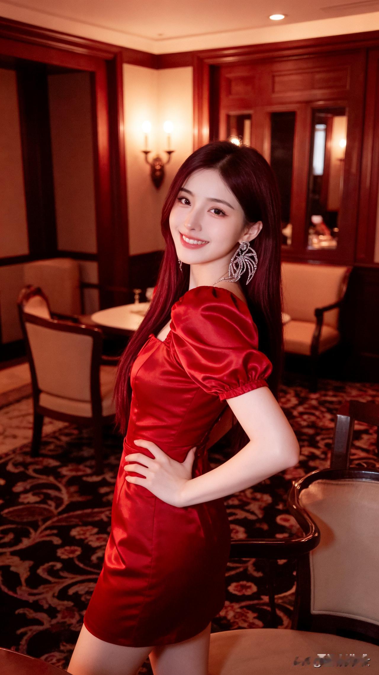 性感妩媚，优雅动人。性感美女