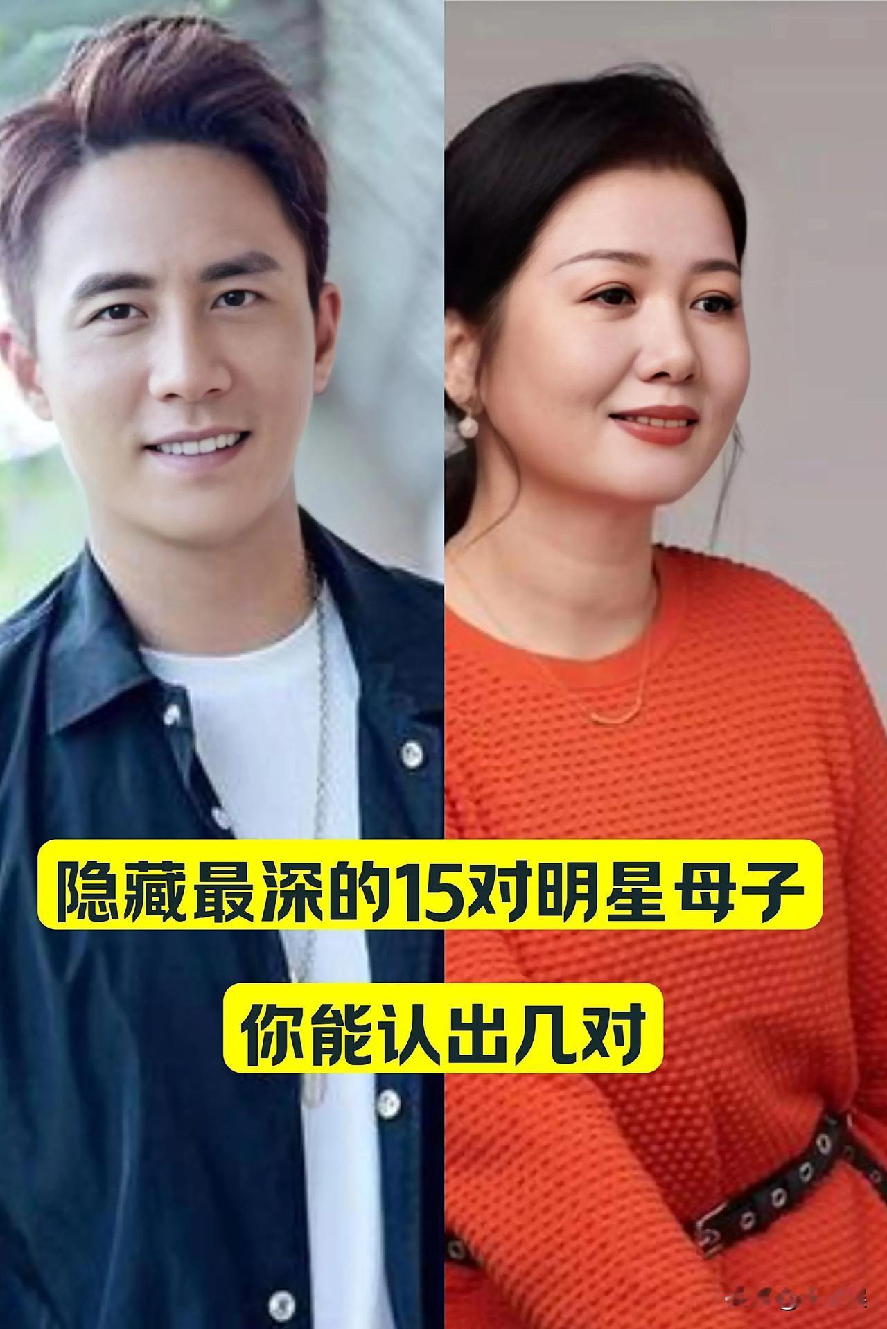 娱乐圈“隐藏最深的“15对明星母子你能认出几对?