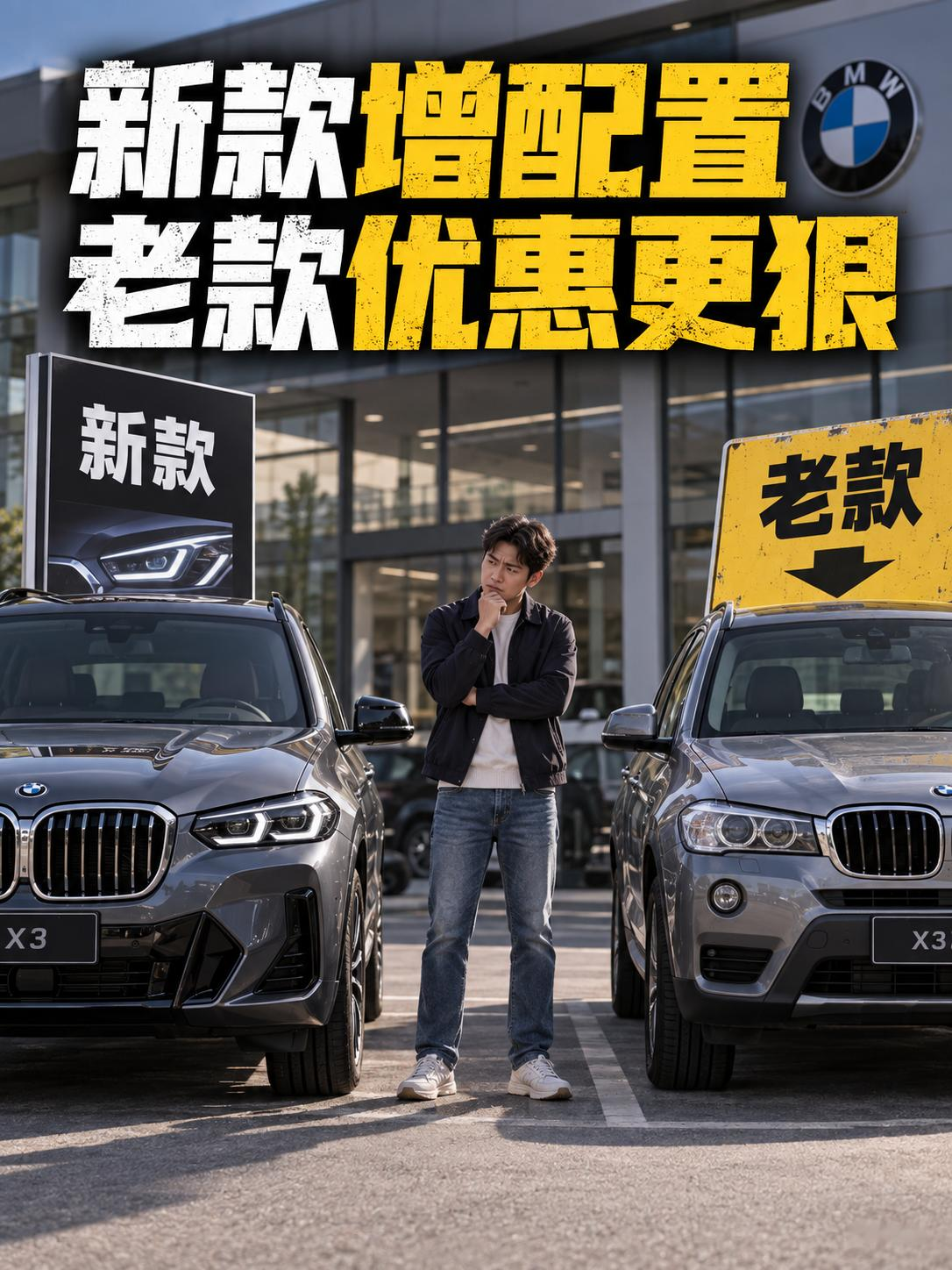 宝马X3新款增配老款优惠更扎心了？2027款宝马X3指导价与上一年款保持一致，增加了座椅通风和后排加