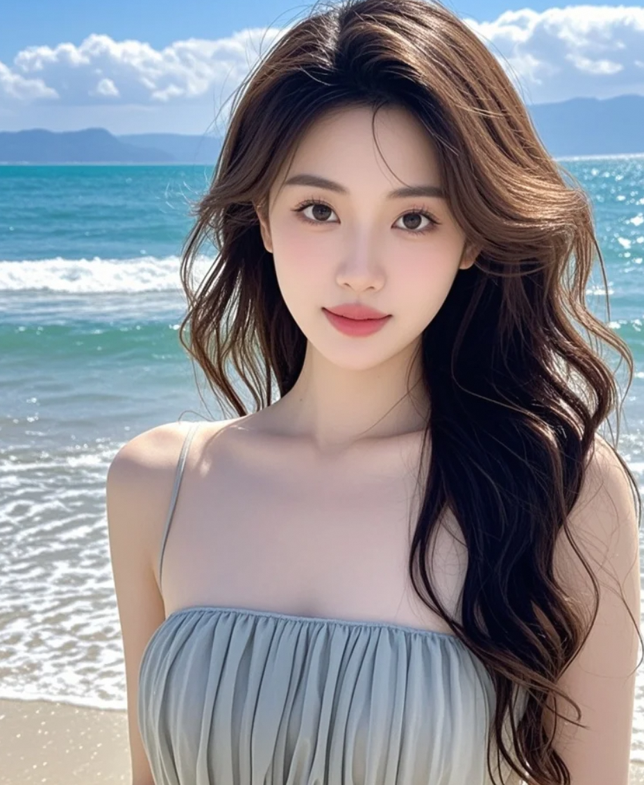 长裙随风飘起时，我听见海在呼唤
