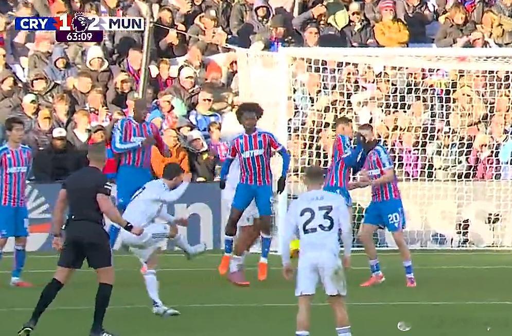 芒特任意球低射破门！曼联2-1水晶宫ManUtdspot水晶宫vs曼联曼联