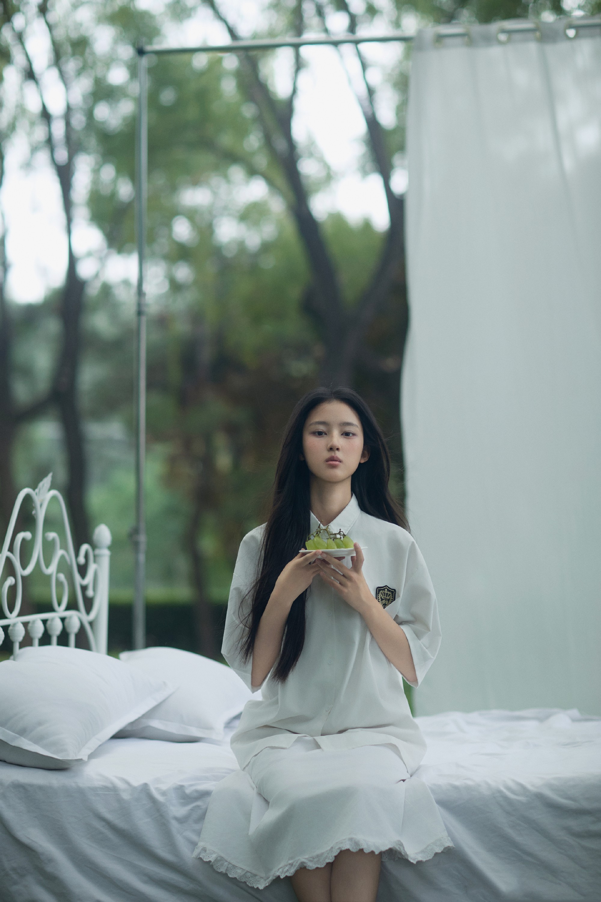 张婉儿，白裙子氛围感私服​​​