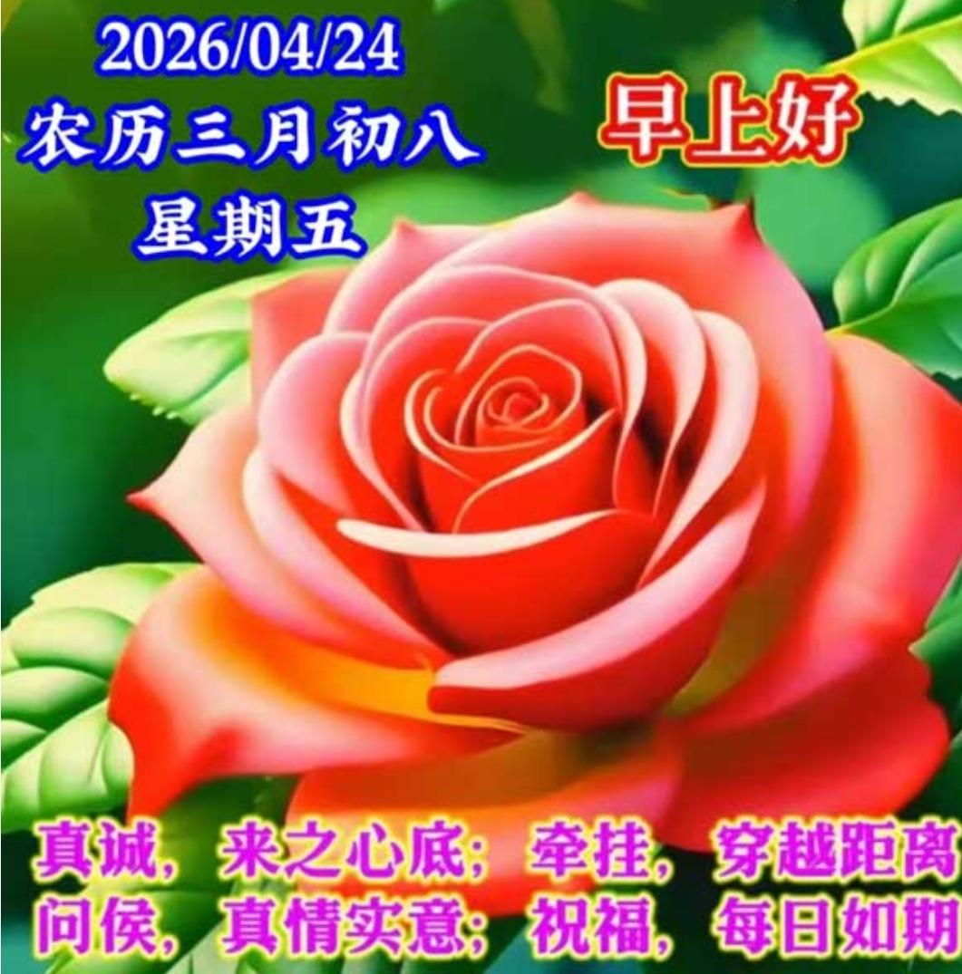 愉快的早晨，不变的问候；真诚的祝福，满满的牵挂；愿我们彼此，快乐与健康；生