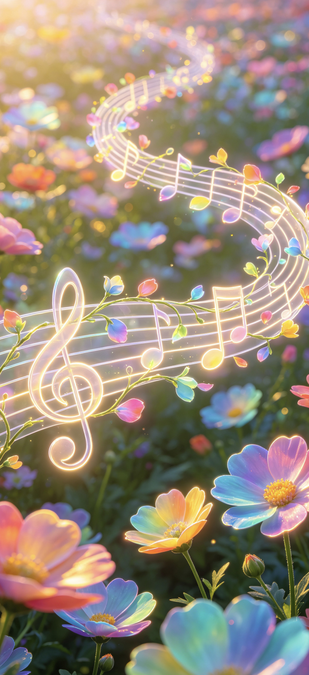 手机壁纸|每次点开屏幕，都像闯进了自带旋律的浪漫花海🌿🎶