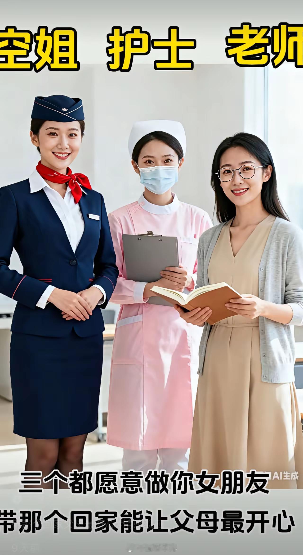 三个都愿意做你女朋友，带哪个回家能让父母最开心​​​