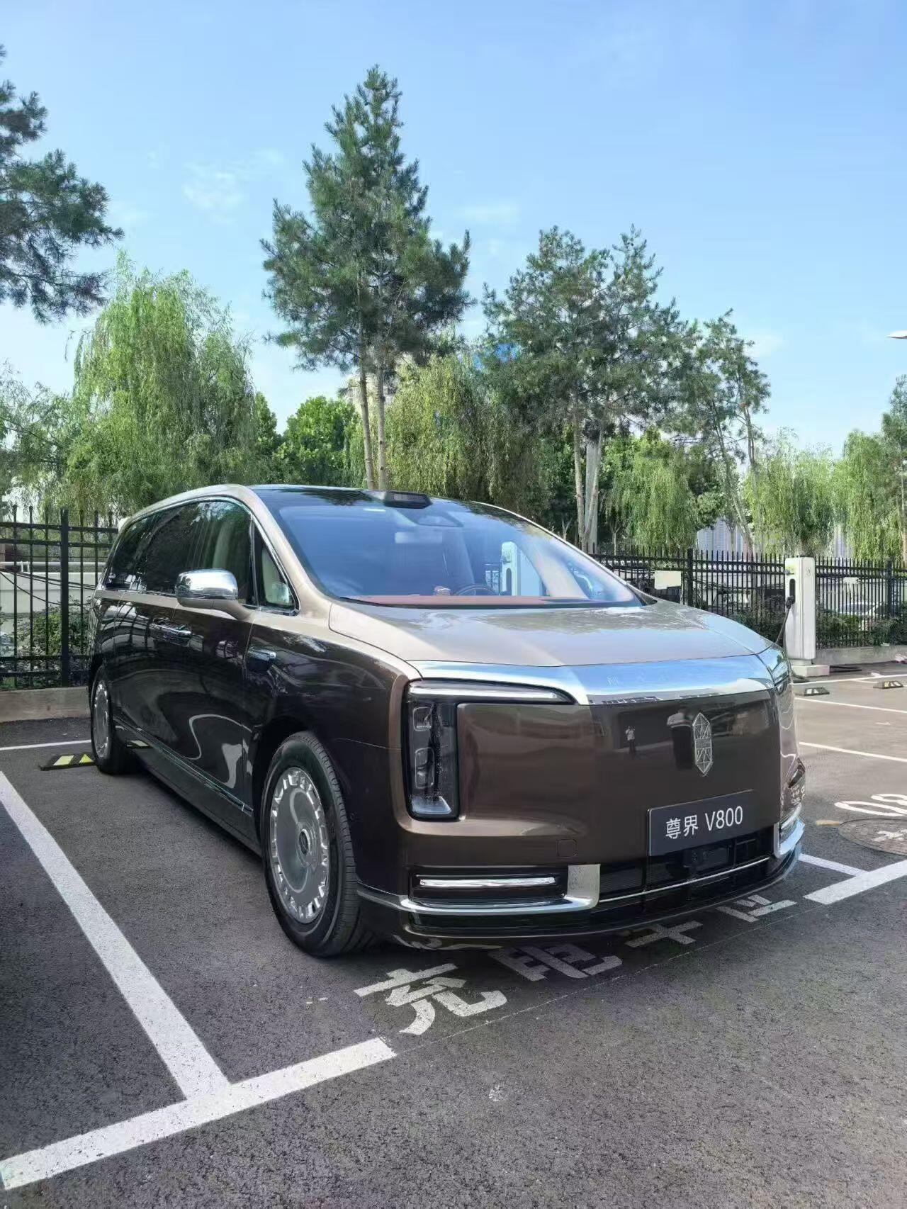 各位老铁，前两天我在街头活捉了一台重磅新车——尊界V800。自打S800打出声量