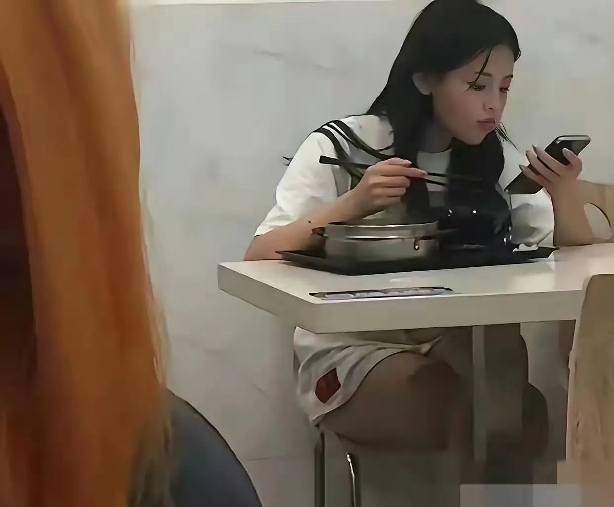 杨超越在工厂打工时候的照片，这颜值也是妥妥的厂花啊。