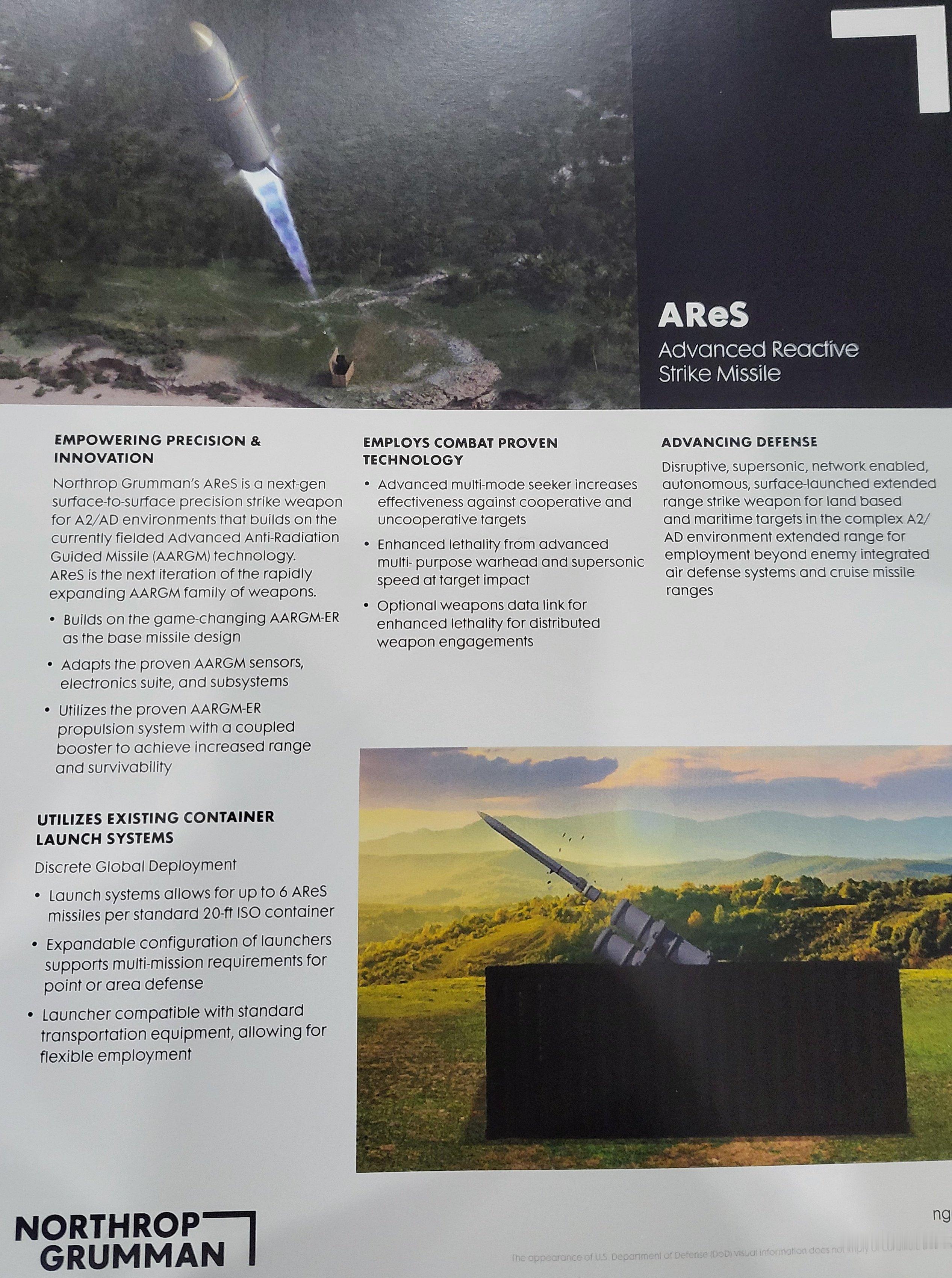 诺斯罗普·格鲁曼公司的“AReS”集装箱式AARGM-ER反辐射导弹陆基发射系