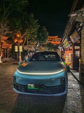 从双廊回来了，来大理古城里面的建水鸡脚王尝尝，经过老板允许停在店门口了，baby