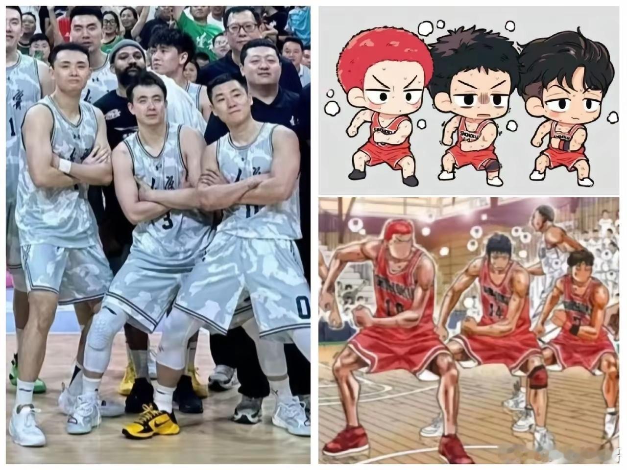 辽宁全运会后场三人组，有没有灌篮高手既视感[滑稽笑]​​​