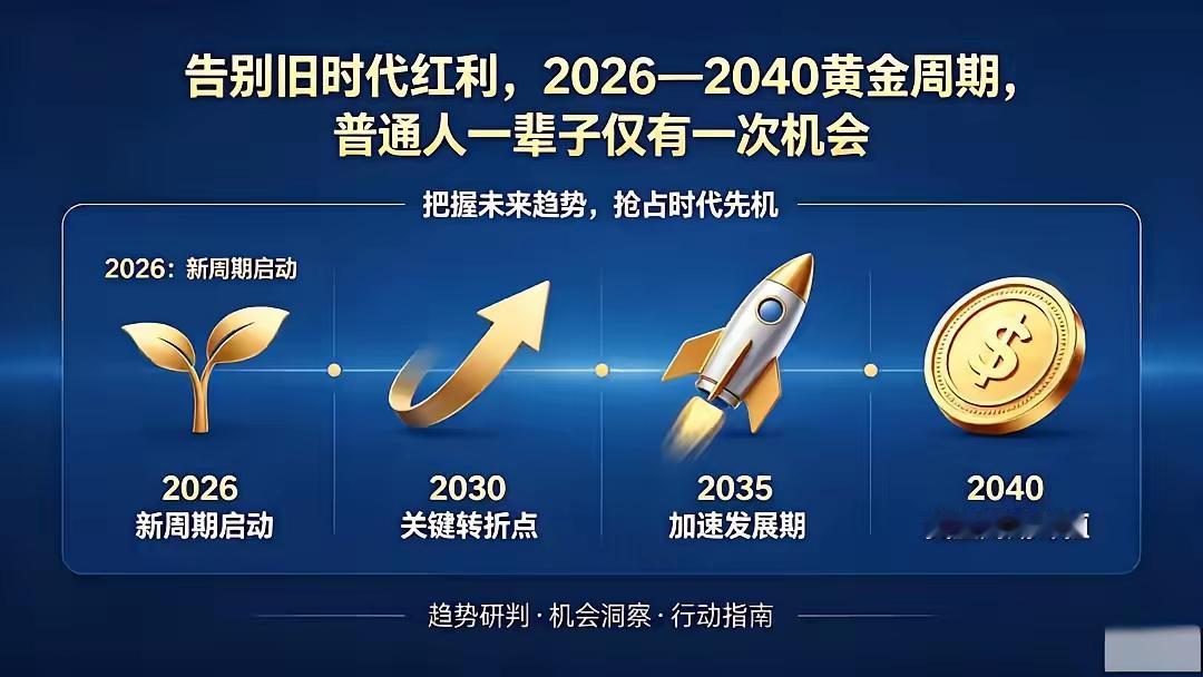 2026-2040黄金大周期，普通人一辈子仅一次的时代窗口✨告别过去几十年