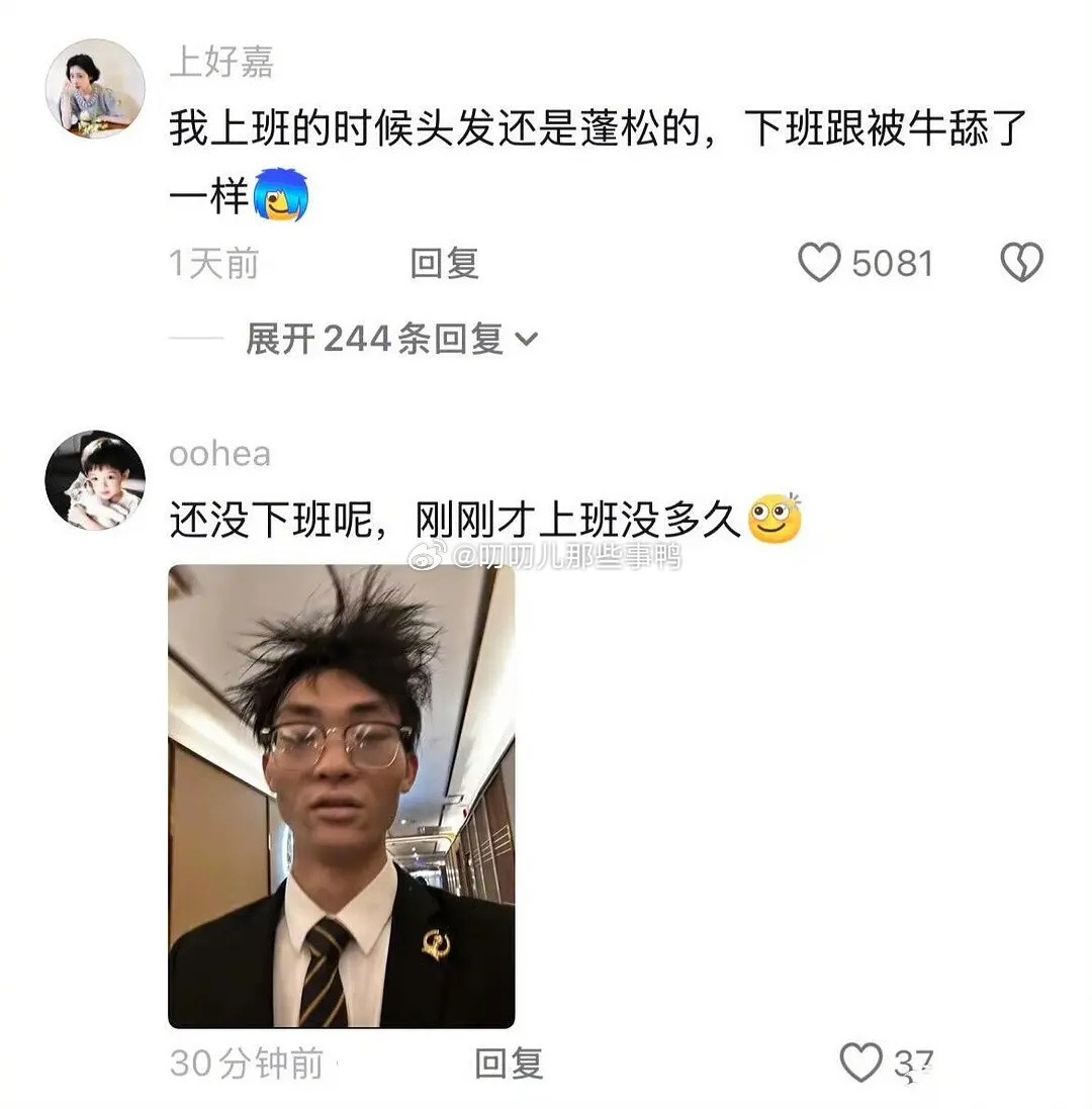 上班真的会让人憔悴～