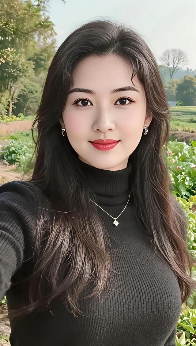 给所有人留下第一印象的美女应该是长相特别漂亮的女人，乌黑的头发，白白嫩嫩的皮肤，