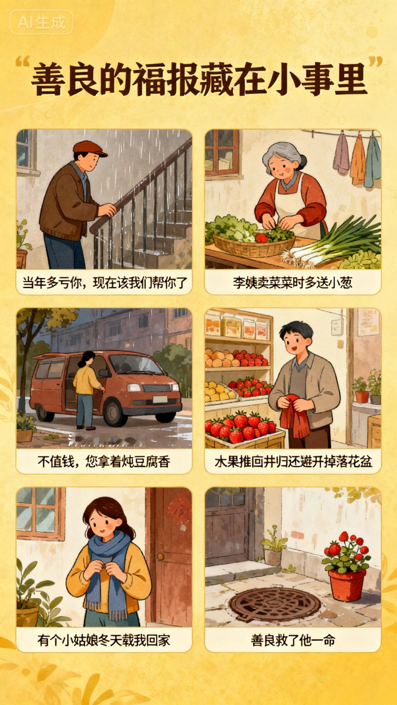 善良是一种福报,你相信吗?我真信！善良哪是白给的？福报早藏在你帮过的小事里