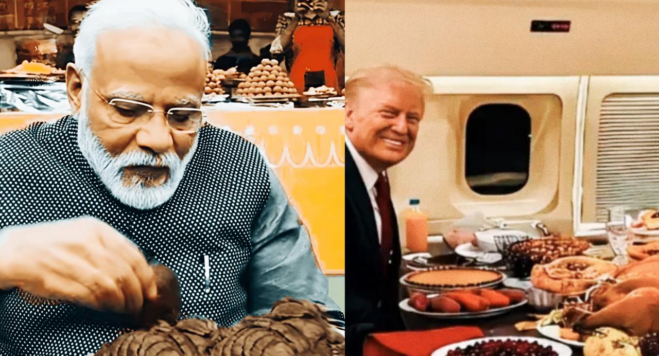莫迪和特朗普的饭菜相比的话，谁的更丰盛，更可口一些呢？莫迪吃的特色美食，不知比