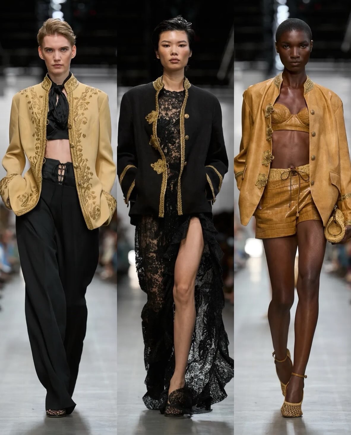 时装周ErmannoScervino2027春夏时装秀在揭示和隐藏之间移动
