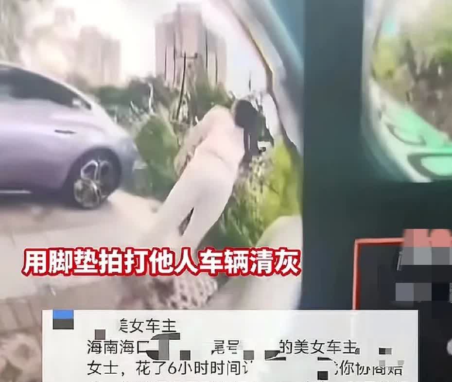 自己的车是宝贝，别人的车就无所谓？真的是精致利己主义者，拿别人的车拍灰！海南