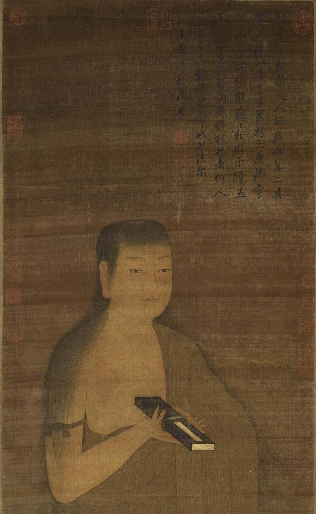 宋人童贞文殊像收藏于台北故宫博物院非常接地气的一副画，接近日常生活。