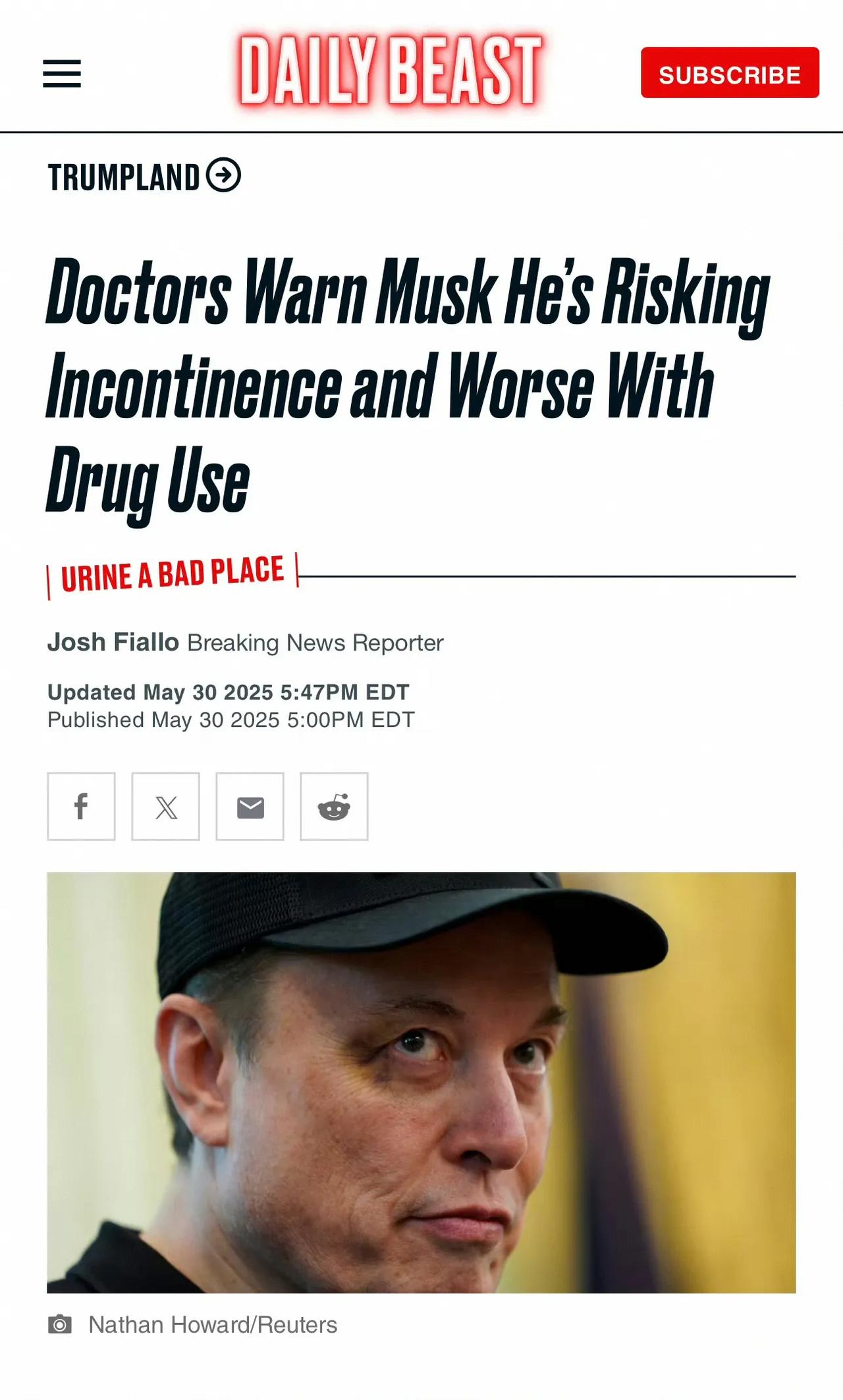 效率部改革的失败，以及得罪的那么多人，所有这一切后果都由埃隆.马斯克来承担。没有