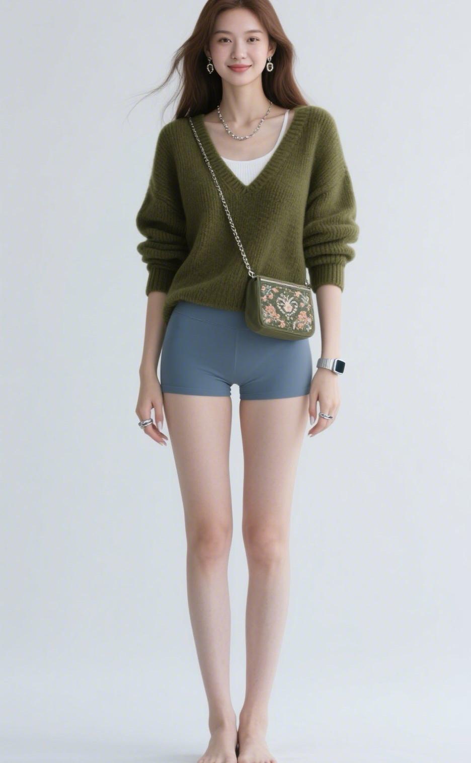 长高的秘诀：就是一定要选对角度来拍摄！163的身高。照样可以是175的效果…[偷