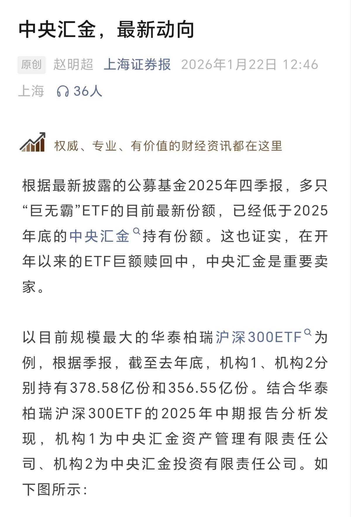 这就是所谓护盘资金，平准资金。2026年开年以来，这才不到20天的时间，最大的卖