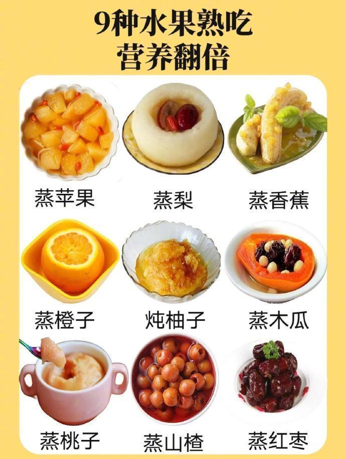 9种水果，蒸熟吃效果出奇！