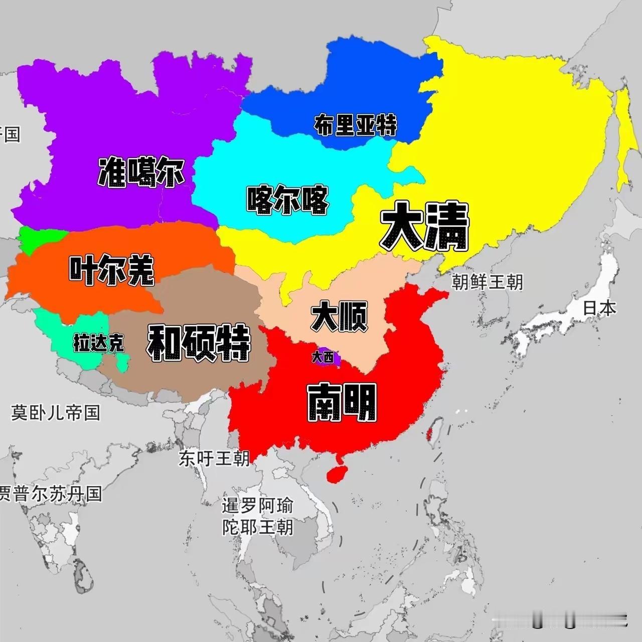 当年的一张形势图有点意思