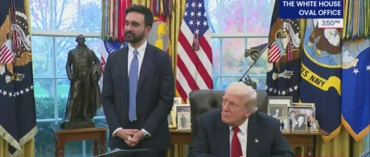 福克斯新闻消息，当地时间21日，美国总统特朗普，在白宫和新当选的纽约市市长马姆达