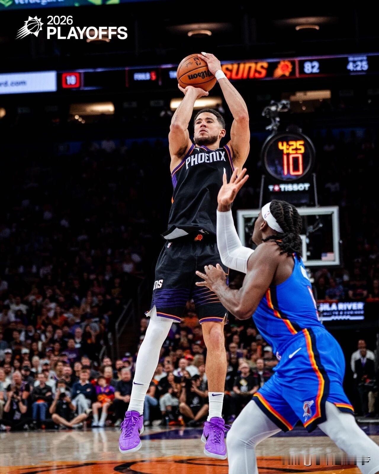 太阳被雷霆首轮4:0横扫，主要责任归咎于此二人！1，球队核心布克，顶着“曼巴门