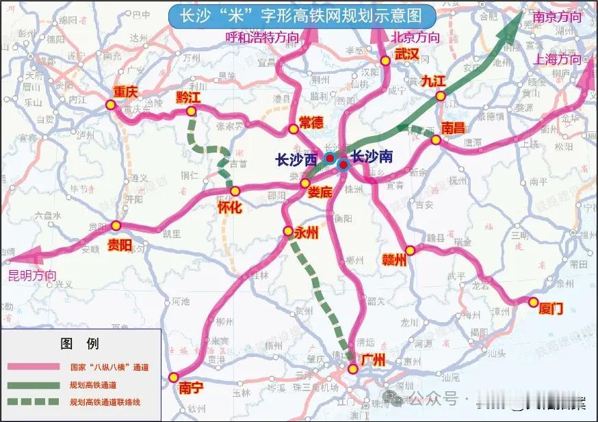 长沙心目中的长沙西站到沪昆高铁联络线，为啥是长韶娄高铁，而不是长沙西～湘潭北～株