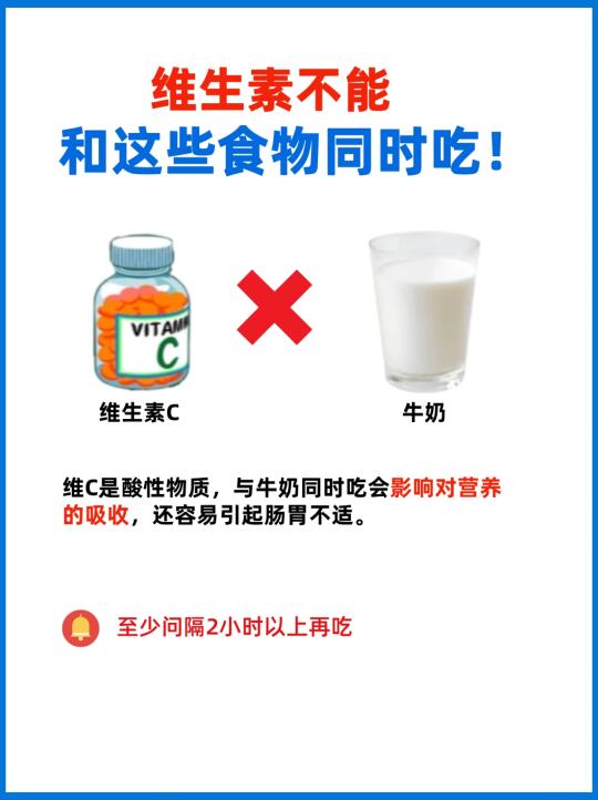 听劝‼️维生素不要和这些同时吃❌吃错白补！