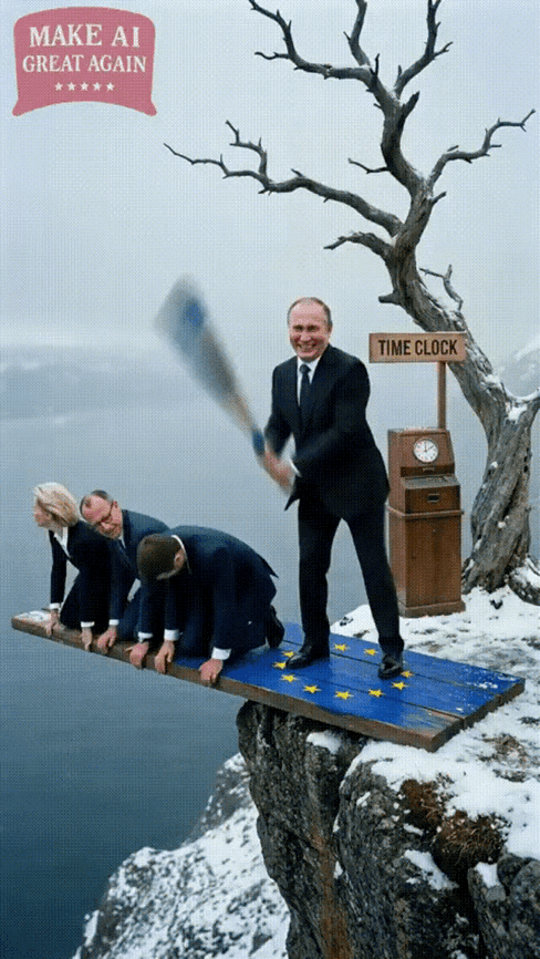 有人说，这虽然很好笑，但却是真的！多年来，俄罗斯想要拆散欧盟，普京对欧盟“铁三角