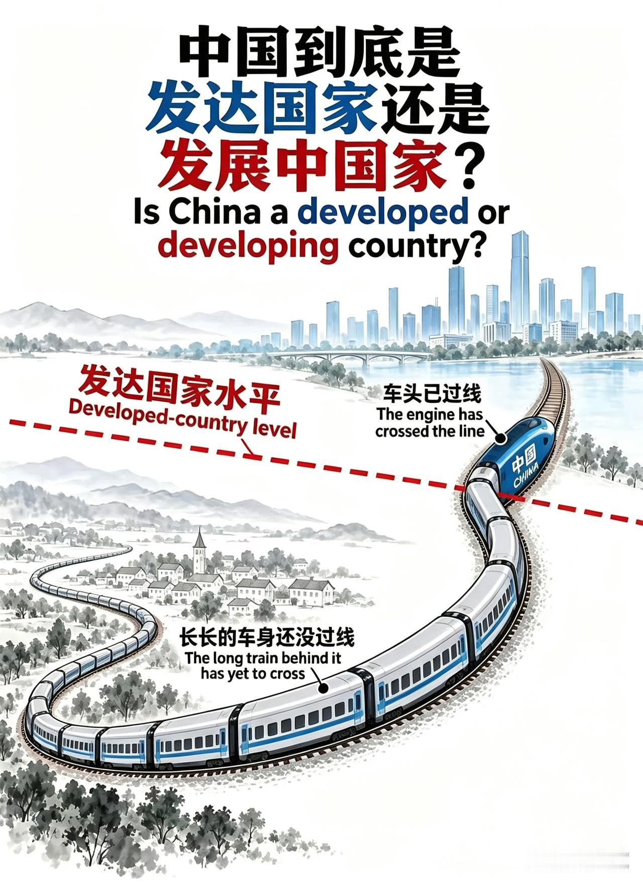 中国到底是发达国家还是发展中国家？现在的你是在车头位置还是车身位置？