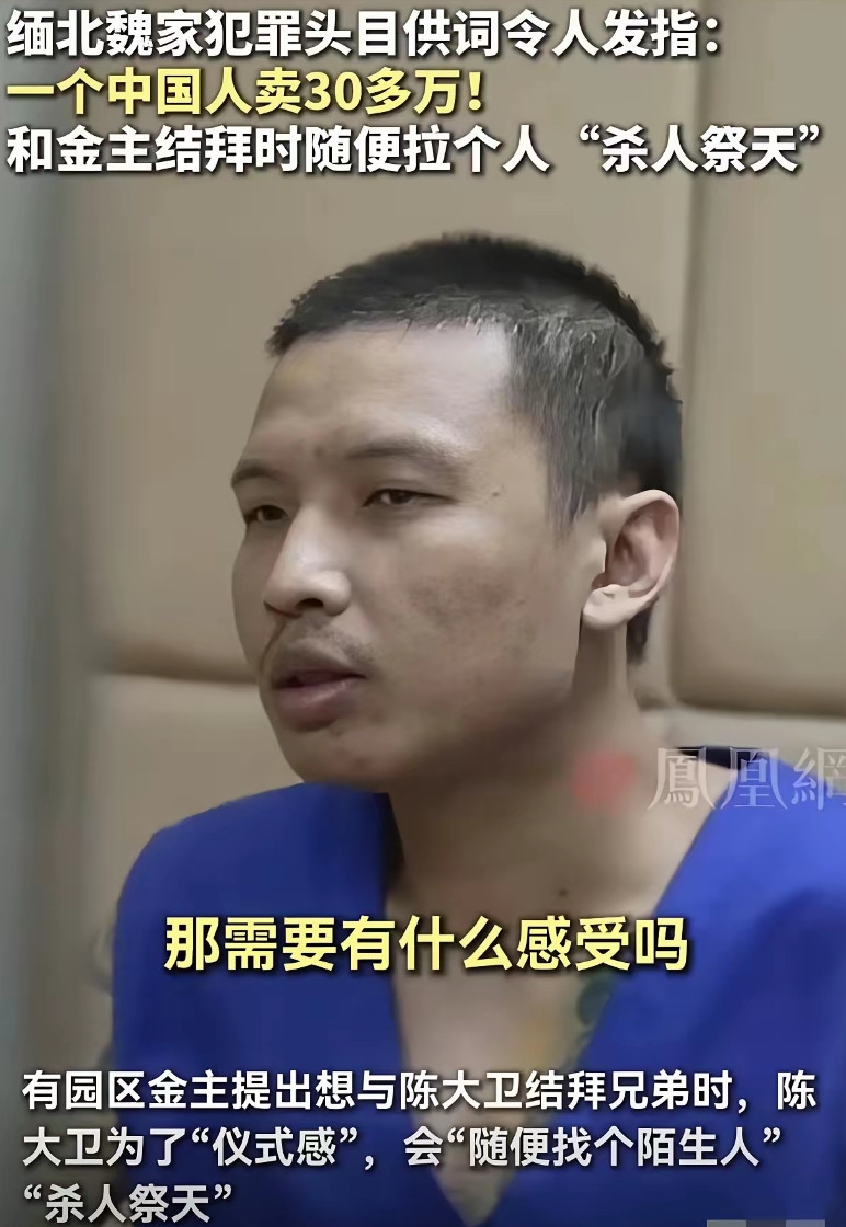 缅北四大家族的魏家打手陈大卫这个恶魔到了这个时候还是一脸的不服气，他不仅作恶多端