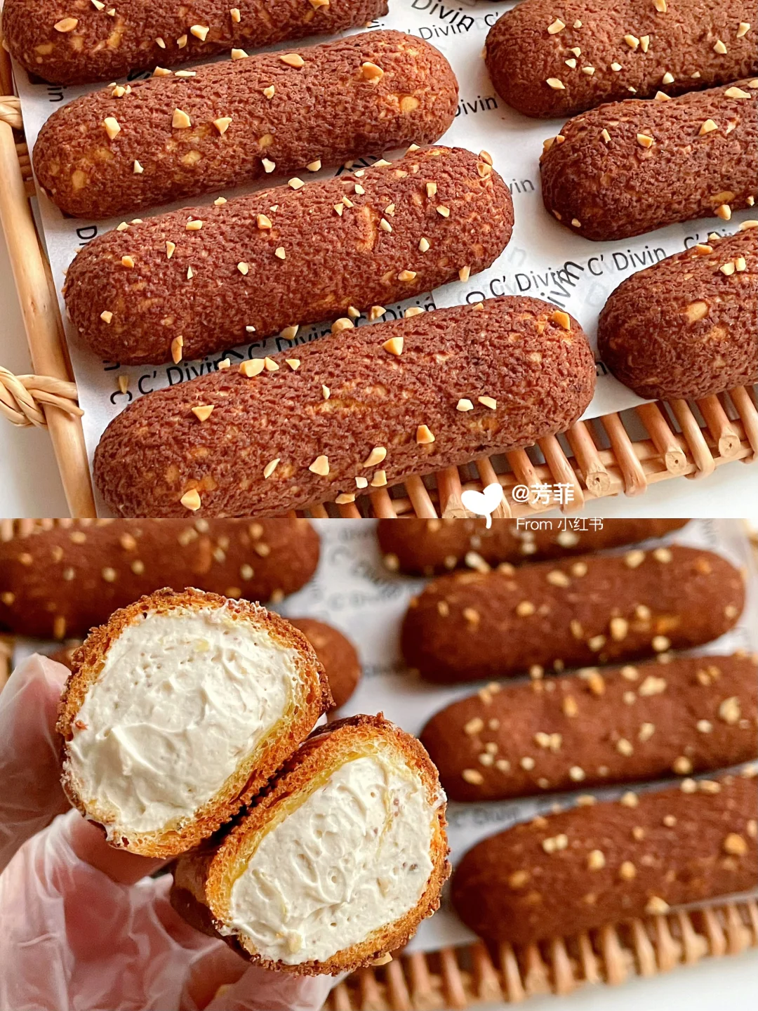 好吃到爆❗️酥皮法棍泡芙，香酥掉渣个个空心