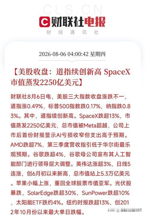 凌晨4点，一道深刻的裂痕，再次在美股版图上撕开道指续创新高，但纳指却掉头向下