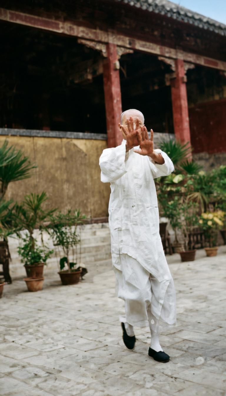 末代皇帝溥仪，在天津静园的庭院里，打着太极拳。没有龙袍，没有仪仗，没有三跪九叩