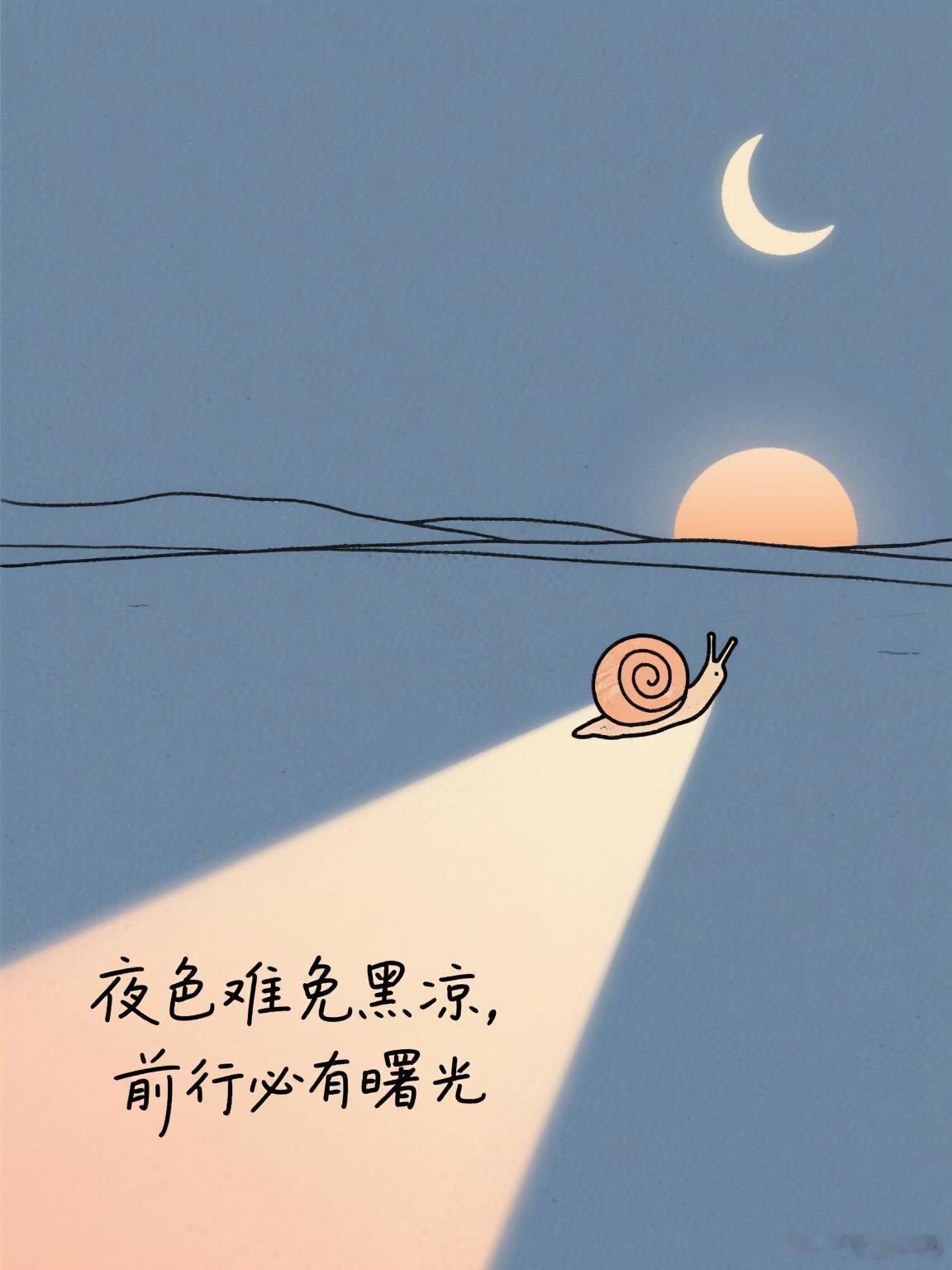 最近被一段话治愈了:别急，天塌不下来，夜晚有月亮点灯，天亮有太阳接班。昨天的事就