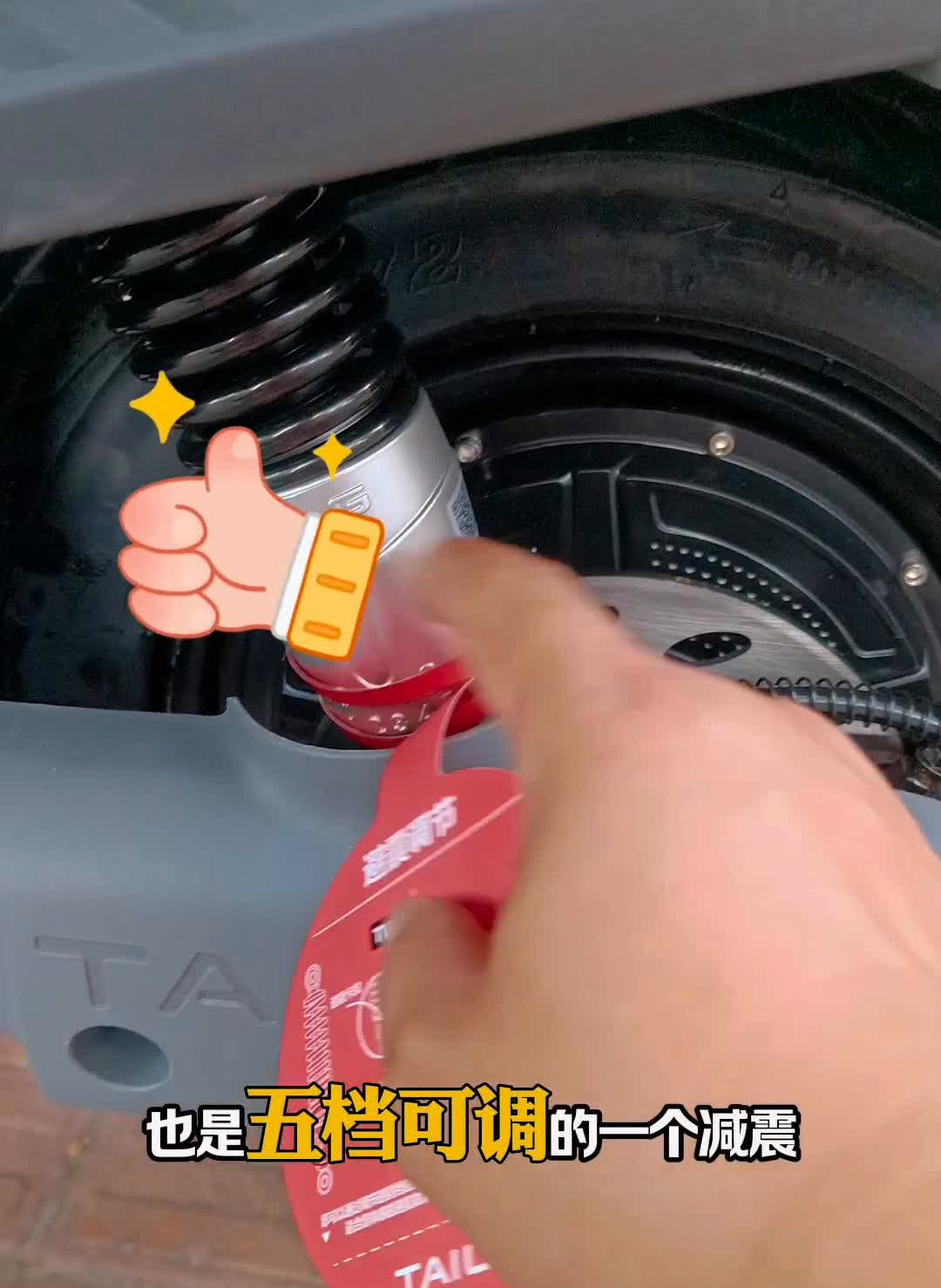 台铃新款坦途。台铃电动车又出新款了，就是我手摸的这款，这款车子的名字叫做坦途