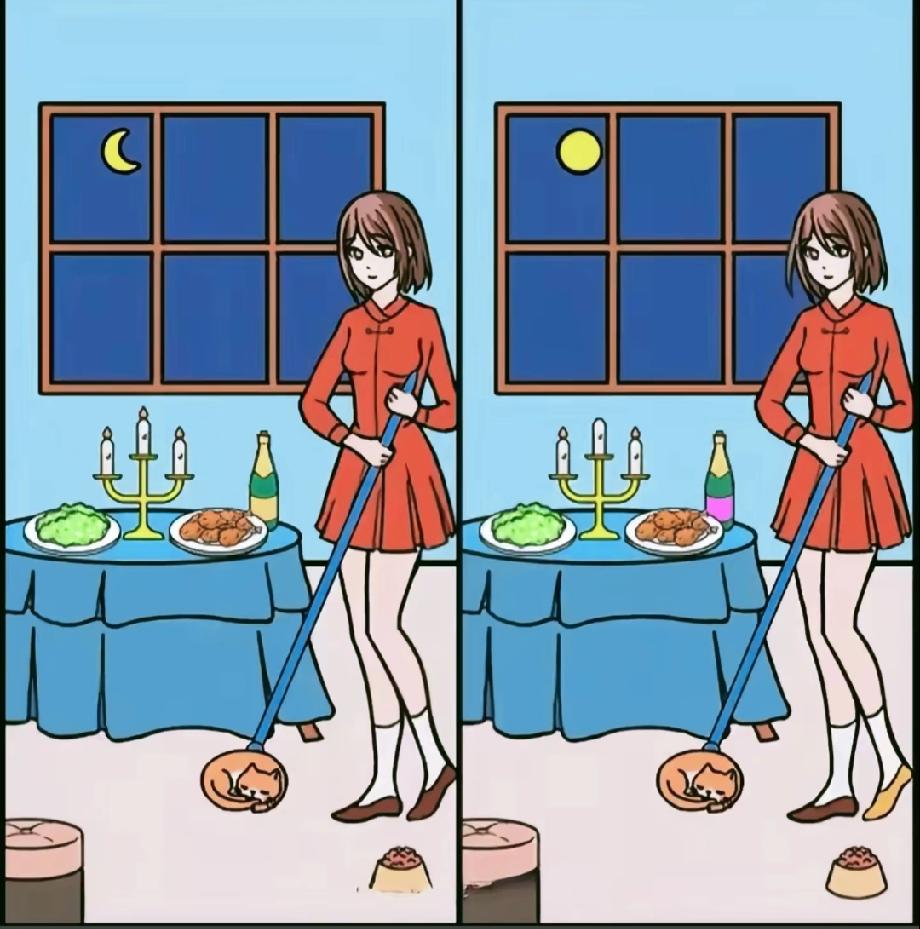  眼尖的来！红衣女孩的“隐藏差别”，我找了3分钟才发现2处，评论区有“细节大神”