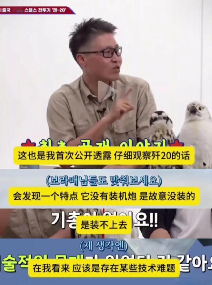 歼20遇重大难题？韩国专家称没装机炮，且暴露缺陷！“你要是仔细观察歼20的话
