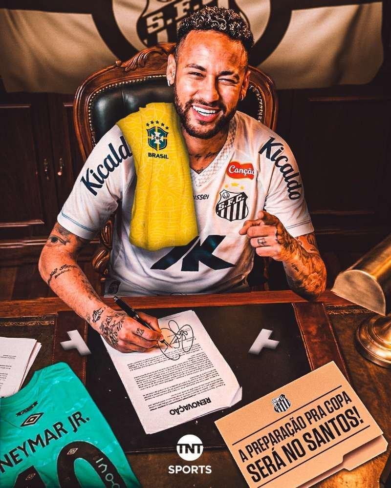 内马尔与桑托斯续约至2026年底，终究没去迈阿密国际。合同薪资约每月400万雷