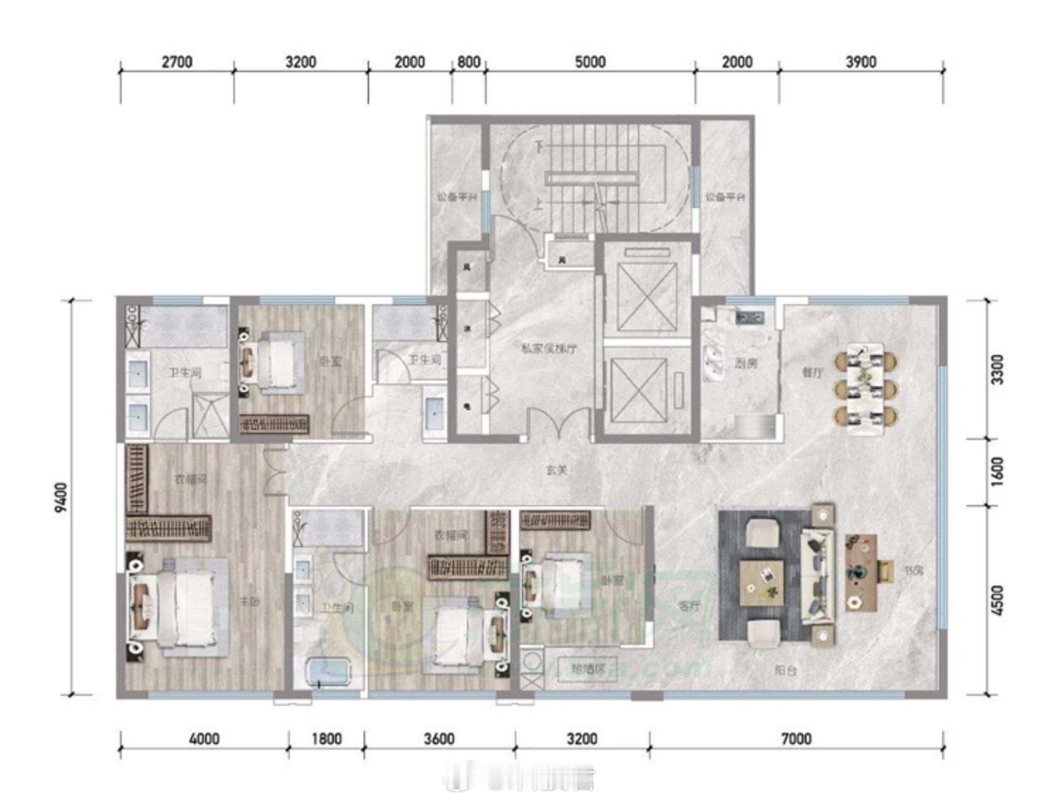 140万上下的价格，图1是180平户型，图2是177平户型，都是总高17层的设计