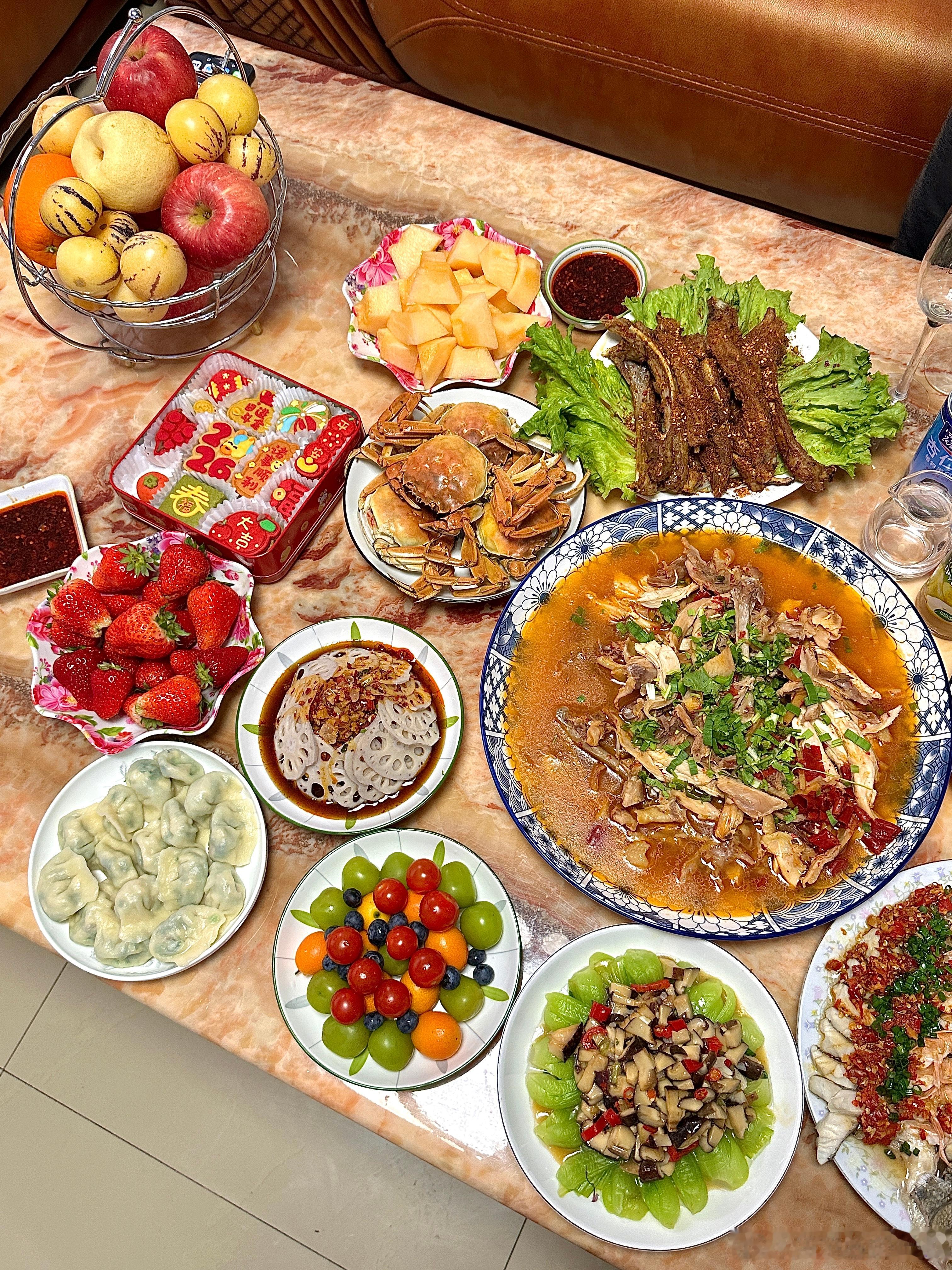 五张图表达我对这一顿年夜饭的满意程度今年终于有时间和妈妈一起准备年夜饭了！！