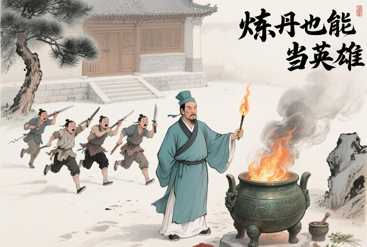 道士太绝了！点燃炼丹炉吓退土匪，喊“炼丹也能当英雄”唐朝最妙“道观退匪”